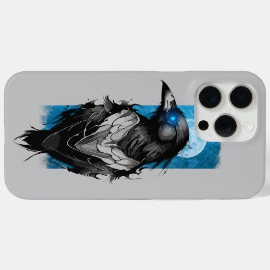 Lunar Messenger: Raven on Moonlit Night Case-Mate iPhone Hülle (Rückseite (Horizontal))