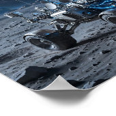 Lunar Mind — Mond Rover AI Computer Poster (Ecke)