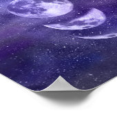 Lunar Moon Phases Astrology Art Poster (Ecke)