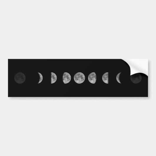 Lunar Moon Phases Celestial Autoaufkleber (Vorne)