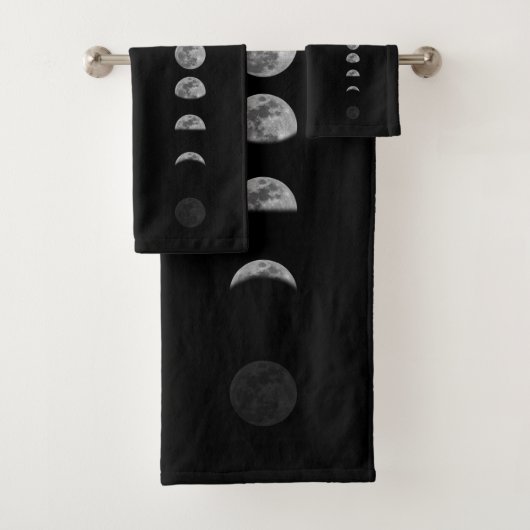 Lunar Moon Phases Celestial Badhandtuch Set (Insitu)