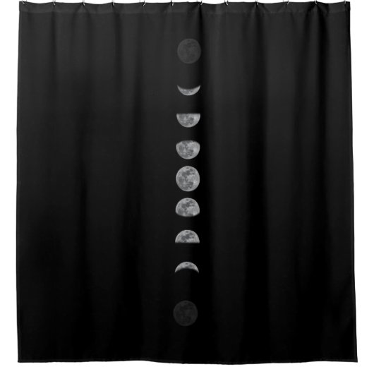 Lunar Moon Phases Celestial Duschvorhang (Vorderseite)