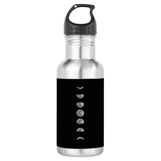 Lunar Moon Phases Celestial Edelstahlflasche (Vorderseite)