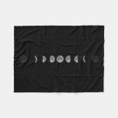 Lunar Moon Phases Celestial Fleecedecke (Vorderseite (Horizontal))