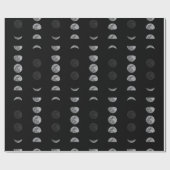 Lunar Moon Phases Celestial Geschenkpapier (Flach)
