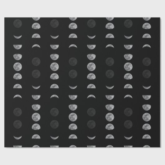 Lunar Moon Phases Celestial Geschenkpapier (Flach)