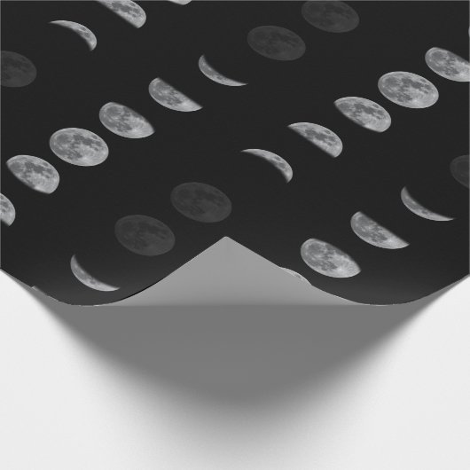 Lunar Moon Phases Celestial Geschenkpapier (Ecke)