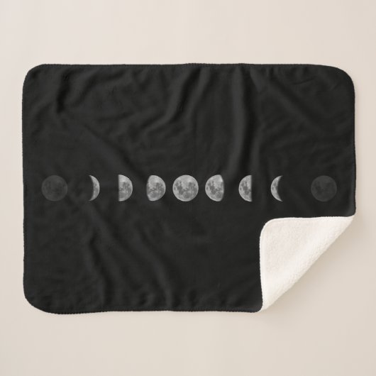Lunar Moon Phases Celestial Sherpadecke (Vorderseite (Horizontal))