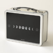 Lunar Moon Phases Celestized Customized Name Metall Brotdose (Rückseite)