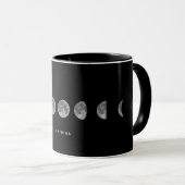Lunar Moon Phases Celestized Customized Name Tasse (VorderseiteRechts)