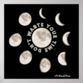 Lunar Moon Phases modern Poster (Vorne)