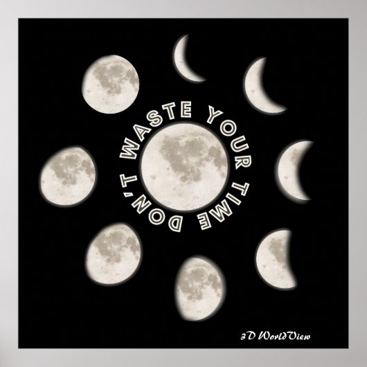 Lunar Moon Phases modern Poster (Vorne)
