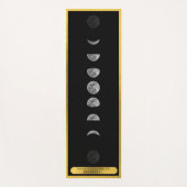 Lunar Moon Phases Studio Black Gold Instructor Yogamatte (Vorderseite)