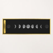 Lunar Moon Phases Studio Black Gold Instructor Yogamatte (Vorderseite (Horizontal))