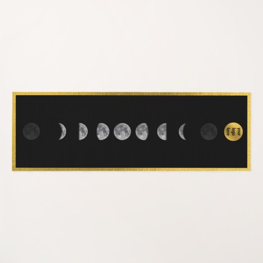Lunar Moon Phases Studio Instructor Business Logo Yogamatte (Vorderseite (Horizontal))