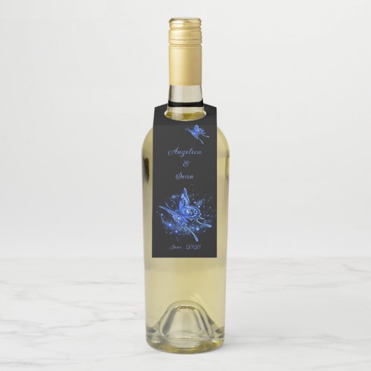 Lunar Moth Magical Wedding Flaschenanhänger (Auf Flasche)