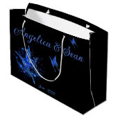 Lunar Moth Magical Wedding Große Geschenktüte (Rückseite Schrägansicht)