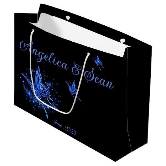 Lunar Moth Magical Wedding Große Geschenktüte (Vorderseite Schrägansicht)