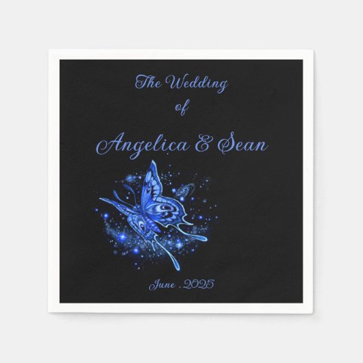 Lunar Moth Magical Wedding Serviette (Vorderseite)