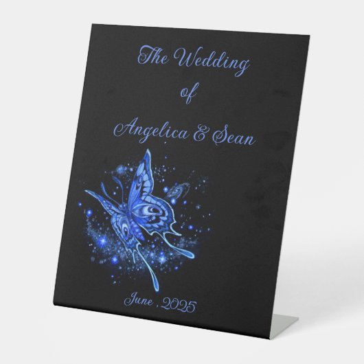 Lunar Moth Magical Wedding Sockelschild (Vorderseite)