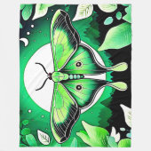 Lunar Moth Nacht Fleecedecke (Vorderseite)