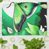Lunar Moth Nacht Geschirrtuch (Gefaltet)