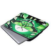 Lunar Moth Nacht Laptopschutzhülle (Vorne Knopf)