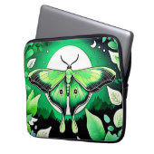 Lunar Moth Nacht Laptopschutzhülle (Vorderseite Links)