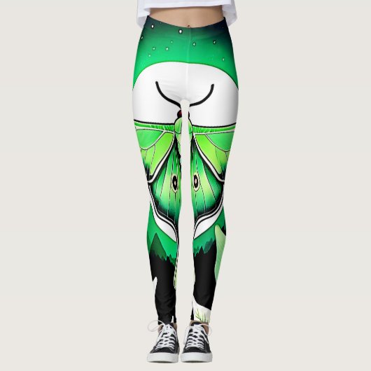 Lunar Moth Nacht Leggings (Vorderseite)