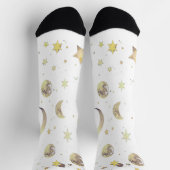 Lunar Muster Socken - Gemütliches, kosmisches Desi (Oben)