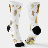 Lunar Muster Socken - Gemütliches, kosmisches Desi (Gewinkelt)