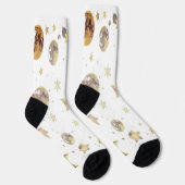 Lunar Muster Socken - Gemütliches, kosmisches Desi (Rechts)