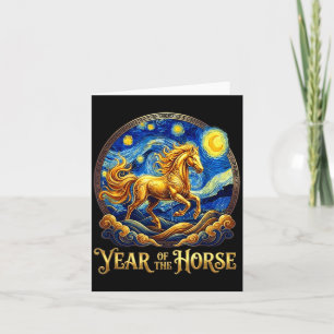 Lunar Neujahr das Pferdejahr chinesischer Horoskop Karte