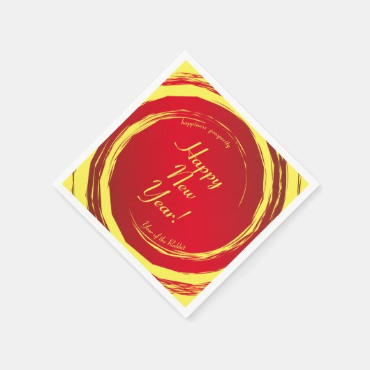 Lunar Neujahr Glück Wohlstand Harmonie Serviette (Ecke)