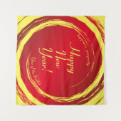 Lunar Neujahr Glück Wohlstand Harmonie Wandteppich (Vorderseite (Horizontal))