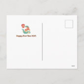 Lunar New Year 2025 Schlangenkarte Feiertagspostkarte (Rückseite)