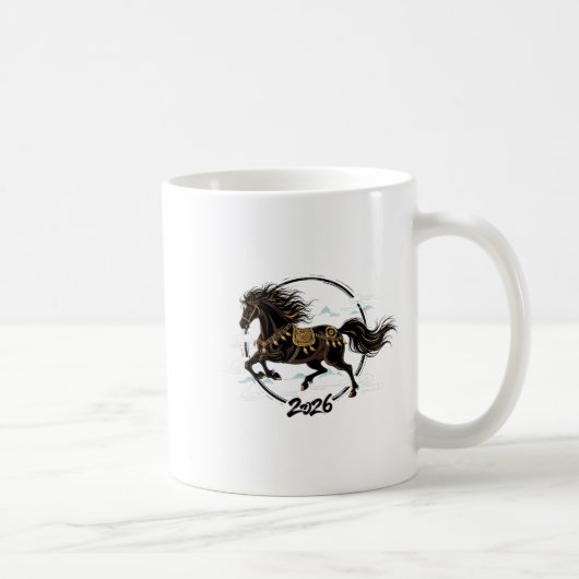 Lunar New Year 2026 Horse Chinese Zodiac Celebrati Kaffeetasse (Rechts)