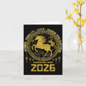 Lunar New Year 2026 Zodiac Horse Collection Karte (Gelbe Blume)
