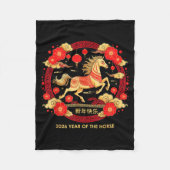 Lunar New Year Happy Chinese New Year Of The Horse Fleecedecke (Vorderseite)