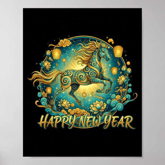 Lunar New Year Happy Chinese New Year Of The Horse Poster (Vorne)