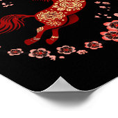 Lunar New Year Happy Chinese New Year Of The Horse Poster (Ecke)