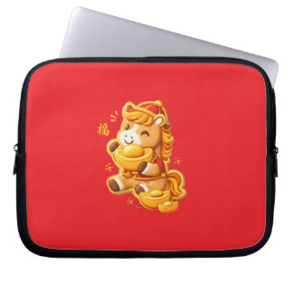 Lunar new year horse laptopschutzhülle