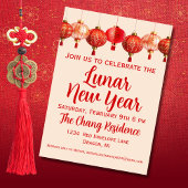 Lunar New Year Lantern Chinesisches Neujahr Einladung