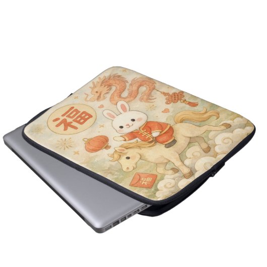 Lunar new year laptopschutzhülle (Vorne Knopf)
