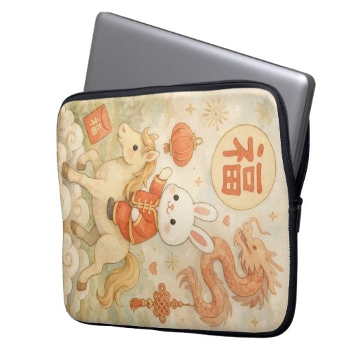 Lunar new year laptopschutzhülle (Vorderseite Links)