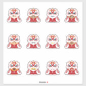 Lunar New Year - Löwentanz Aufkleber (Blatt)