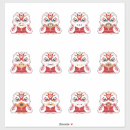 Lunar New Year - Löwentanz Aufkleber