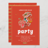 Lunar New Year Party Einladung (Vorne/Hinten)