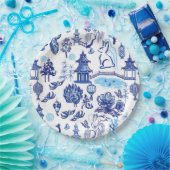 Lunar New Year Rabbit Chinoiserie Pappteller (Party)