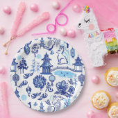 Lunar New Year Rabbit Chinoiserie Pappteller (Party)